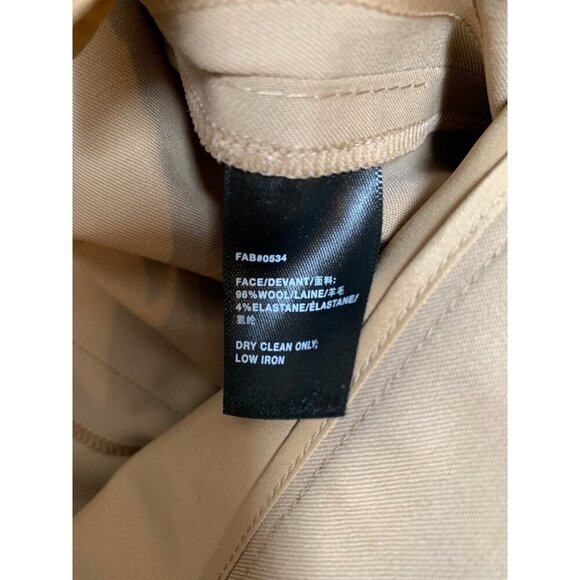 Lafayette 148 New York Womens Beige Wool Stretch Trousers Size 10 - Picture 4 of 4